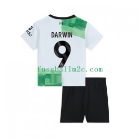 Fußballtrikots Liverpool Darwin Nunez 9 Kinder Auswärts Trikotsatz 2023-2024